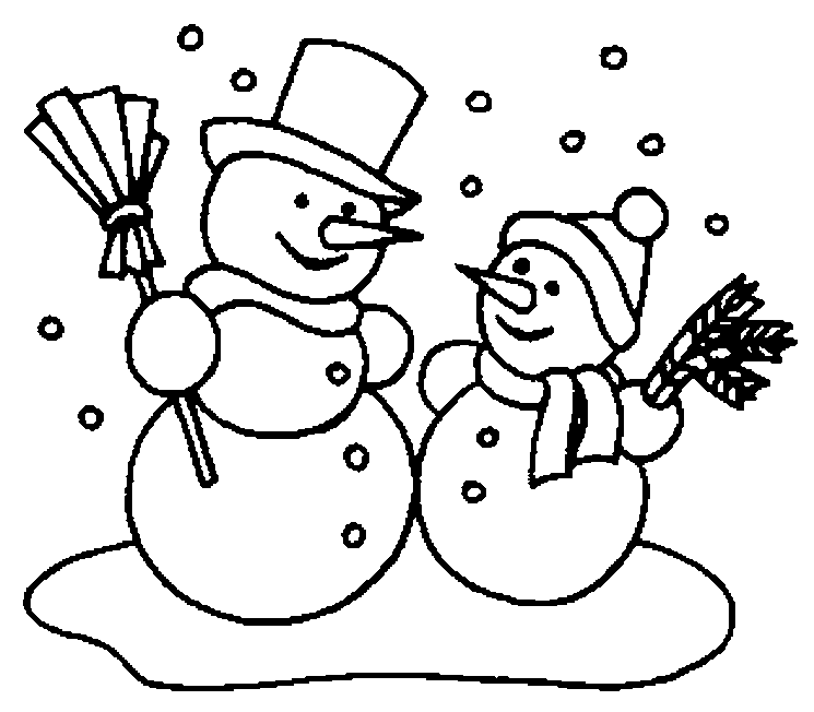 Bałwany kolorowanki